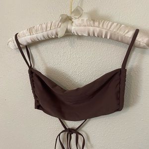 Super cute, flattering high waisted mocha colored bikini